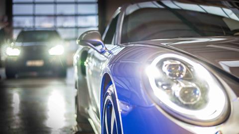Garage Arens  Porsche, Scheinwerfer 